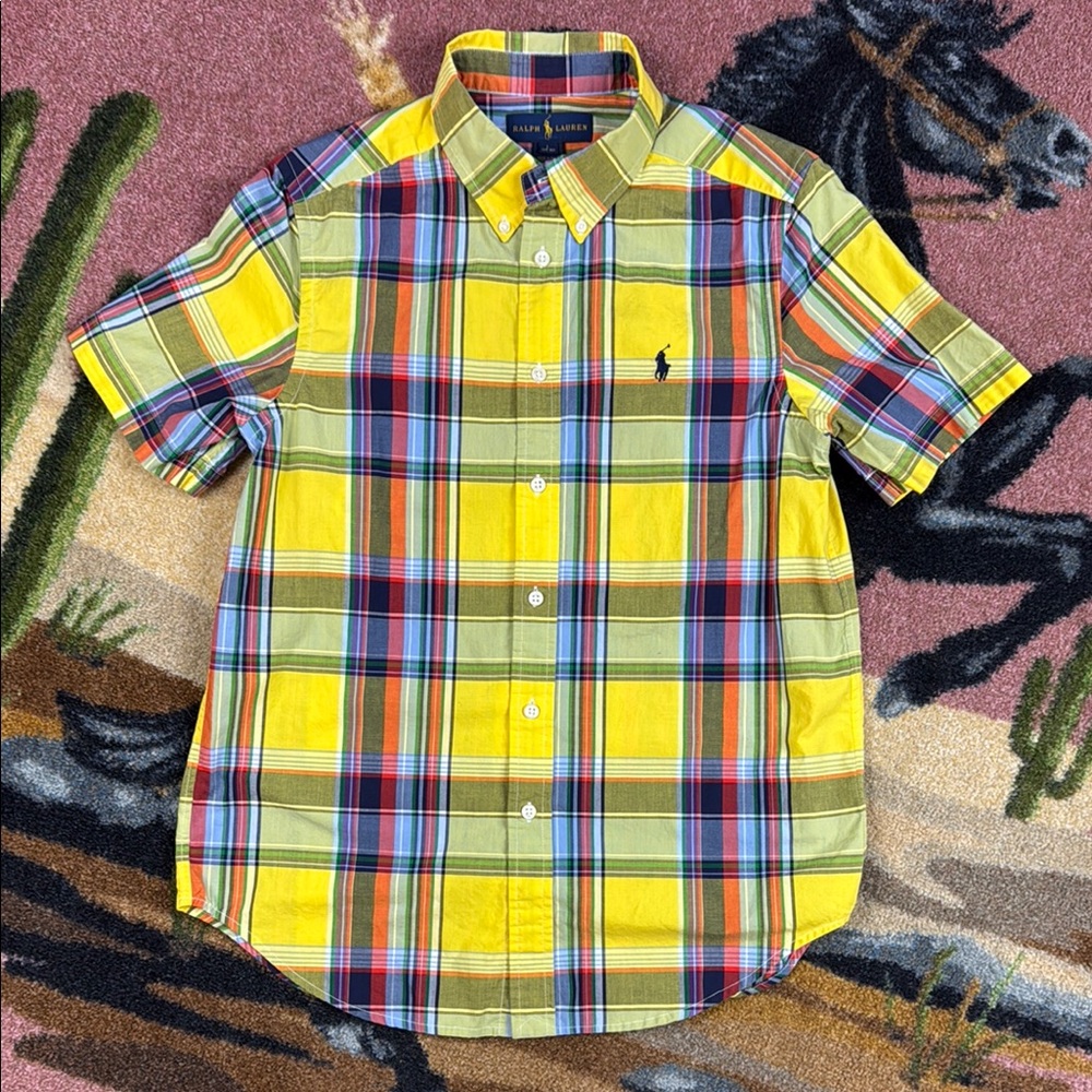 RALPH LAUREN BUTTON UP SHIRT 14-16 L